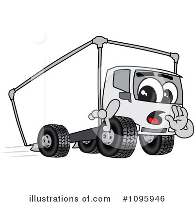 Royalty-Free (RF) Truck Mascot Clipart Illustration by Mascot Junction - Stock Sample #1095946