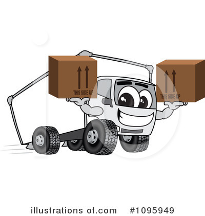 Royalty-Free (RF) Truck Mascot Clipart Illustration by Mascot Junction - Stock Sample #1095949