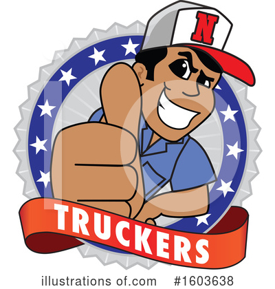 Royalty-Free (RF) Trucker Clipart Illustration by Mascot Junction - Stock Sample #1603638