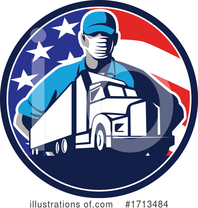 Truck Driver Clipart #1713484 by patrimonio
