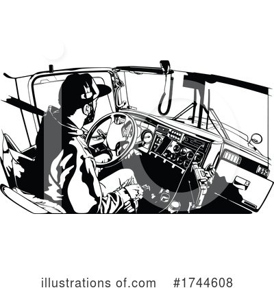 Royalty-Free (RF) Trucker Clipart Illustration by dero - Stock Sample #1744608