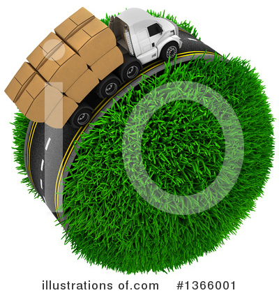 Cargo Truck Clipart #1366001 by KJ Pargeter