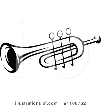 Royalty-Free (RF) Trumpet Clipart Illustration by Vector Tradition SM - Stock Sample #1108762