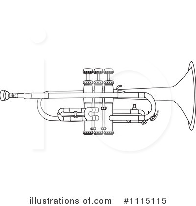Royalty-Free (RF) Trumpet Clipart Illustration by djart - Stock Sample #1115115