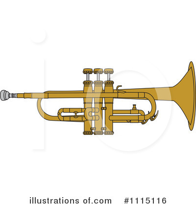 Royalty-Free (RF) Trumpet Clipart Illustration by djart - Stock Sample #1115116