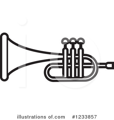Royalty-Free (RF) Trumpet Clipart Illustration by Lal Perera - Stock Sample #1233857