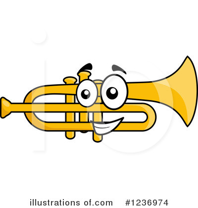 Royalty-Free (RF) Trumpet Clipart Illustration by Vector Tradition SM - Stock Sample #1236974