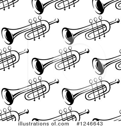 Royalty-Free (RF) Trumpet Clipart Illustration by Vector Tradition SM - Stock Sample #1246643