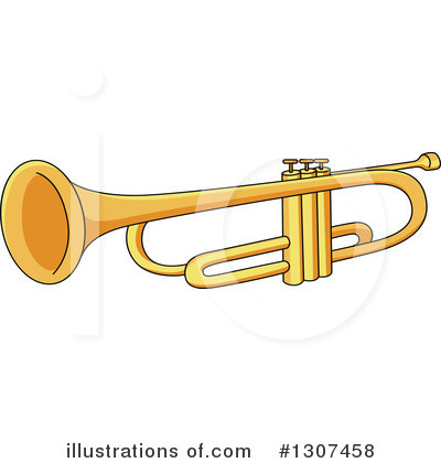 Royalty-Free (RF) Trumpet Clipart Illustration by Vector Tradition SM - Stock Sample #1307458