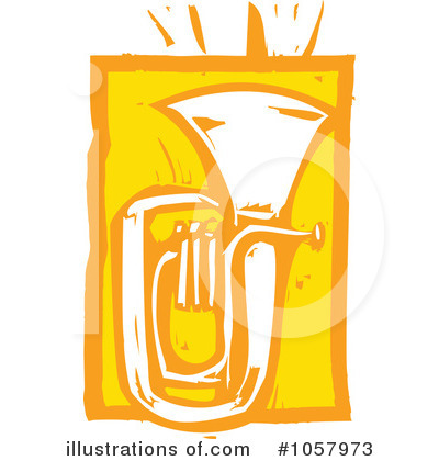 Royalty-Free (RF) Tuba Clipart Illustration by xunantunich - Stock Sample #1057973
