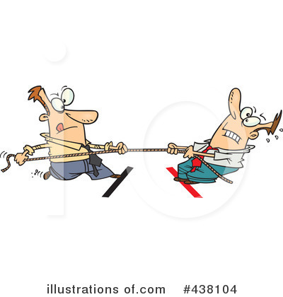 Royalty-Free (RF) Tug Of War Clipart Illustration by toonaday - Stock Sample #438104