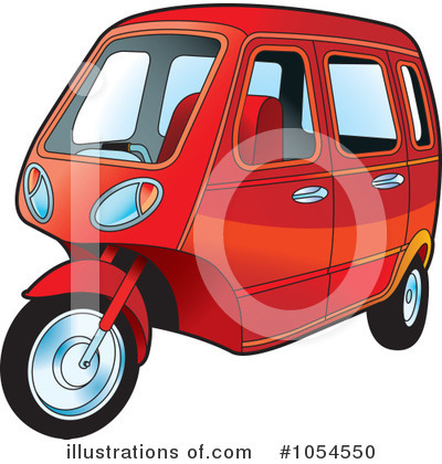 Royalty-Free (RF) Tuk Tuk Clipart Illustration by Lal Perera - Stock Sample #1054550