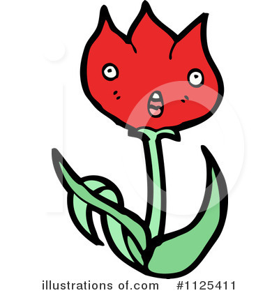 Royalty-Free (RF) Tulip Clipart Illustration by lineartestpilot - Stock Sample #1125411