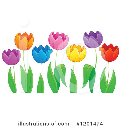 Royalty-Free (RF) Tulip Clipart Illustration by visekart - Stock Sample #1201474