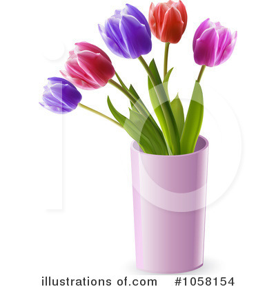 Royalty-Free (RF) Tulips Clipart Illustration by elaineitalia - Stock Sample #1058154
