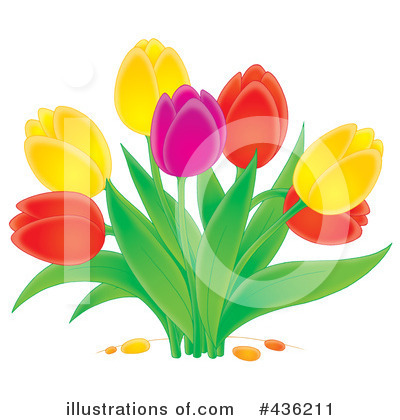 Royalty-Free (RF) Tulips Clipart Illustration by Alex Bannykh - Stock Sample #436211