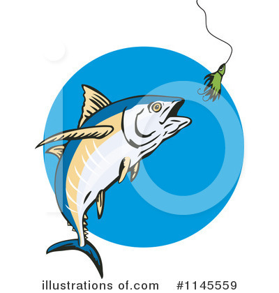 Royalty-Free (RF) Tuna Fish Clipart Illustration by patrimonio - Stock Sample #1145559