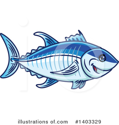Royalty-Free (RF) Tuna Fish Clipart Illustration by Vector Tradition SM - Stock Sample #1403329