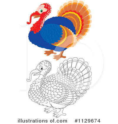 Royalty-Free (RF) Turkey Bird Clipart Illustration by Alex Bannykh - Stock Sample #1129674