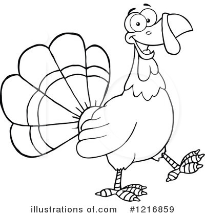Royalty-Free (RF) Turkey Bird Clipart Illustration by Hit Toon - Stock Sample #1216859