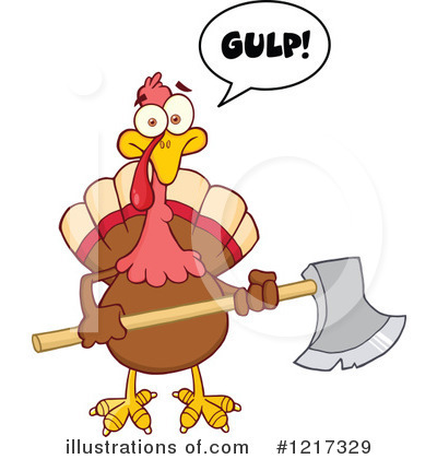 Royalty-Free (RF) Turkey Bird Clipart Illustration by Hit Toon - Stock Sample #1217329