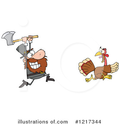 Royalty-Free (RF) Turkey Bird Clipart Illustration by Hit Toon - Stock Sample #1217344