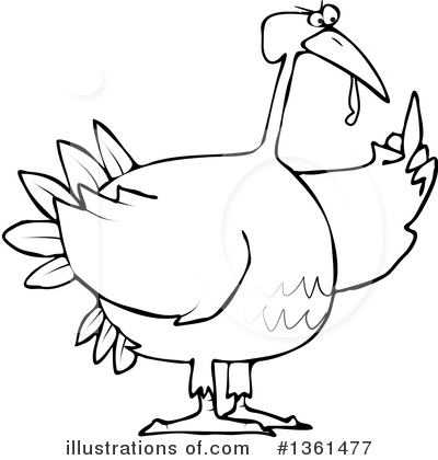 Royalty-Free (RF) Turkey Bird Clipart Illustration by djart - Stock Sample #1361477