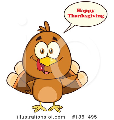 Royalty-Free (RF) Turkey Bird Clipart Illustration by Hit Toon - Stock Sample #1361495