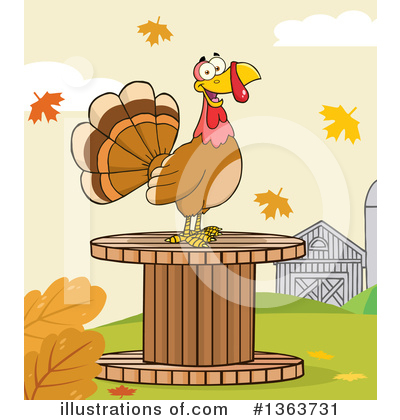 Royalty-Free (RF) Turkey Bird Clipart Illustration by Hit Toon - Stock Sample #1363731