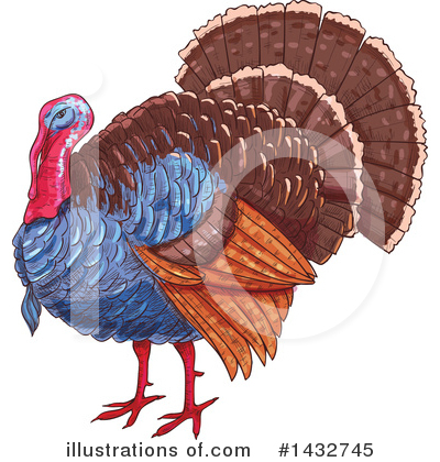 Royalty-Free (RF) Turkey Bird Clipart Illustration by Vector Tradition SM - Stock Sample #1432745