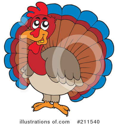 Royalty-Free (RF) Turkey Bird Clipart Illustration by visekart - Stock Sample #211540