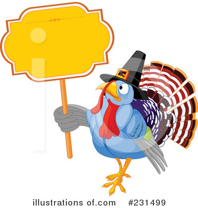 Royalty-Free (RF) Turkey Bird Clipart Illustration by Pushkin - Stock Sample #231499