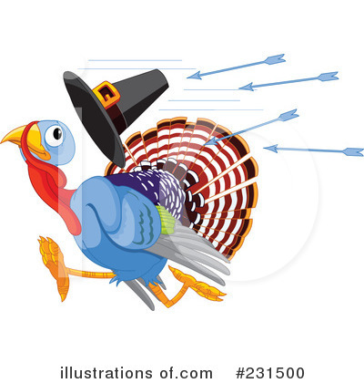Royalty-Free (RF) Turkey Bird Clipart Illustration by Pushkin - Stock Sample #231500