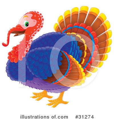 Royalty-Free (RF) Turkey Bird Clipart Illustration by Alex Bannykh - Stock Sample #31274