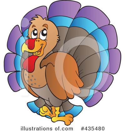 Royalty-Free (RF) Turkey Bird Clipart Illustration by visekart - Stock Sample #435480