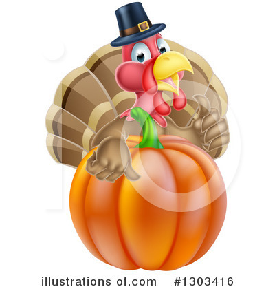 Royalty-Free (RF) Turkey Clipart Illustration by AtStockIllustration - Stock Sample #1303416