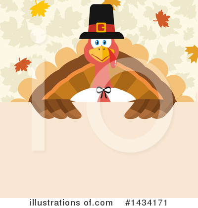 Royalty-Free (RF) Turkey Clipart Illustration by Hit Toon - Stock Sample #1434171