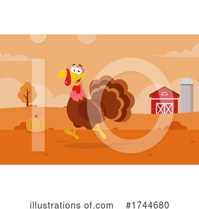Royalty-Free (RF) Turkey Clipart Illustration by Hit Toon - Stock Sample #1744680