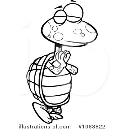 Royalty-Free (RF) Turtle Clipart Illustration by toonaday - Stock Sample #1088822