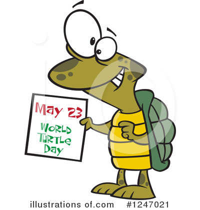 Royalty-Free (RF) Turtle Clipart Illustration by toonaday - Stock Sample #1247021