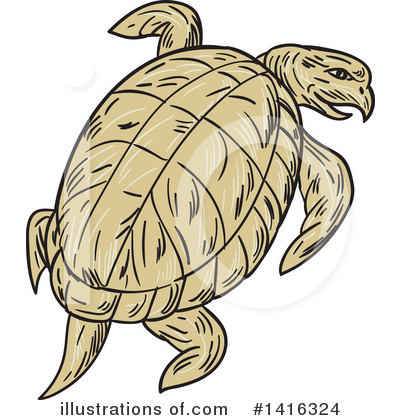 Royalty-Free (RF) Turtle Clipart Illustration by patrimonio - Stock Sample #1416324