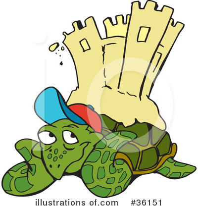 Royalty-Free (RF) Turtle Clipart Illustration by Dennis Holmes Designs - Stock Sample #36151