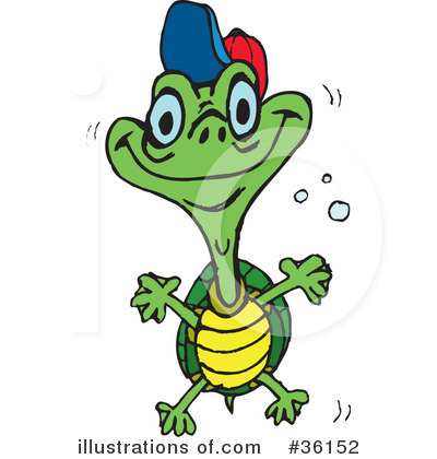 Royalty-Free (RF) Turtle Clipart Illustration by Dennis Holmes Designs - Stock Sample #36152