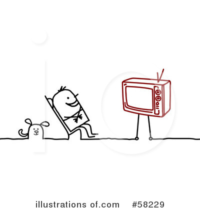 Royalty-Free (RF) Tv Clipart Illustration by NL shop - Stock Sample #58229