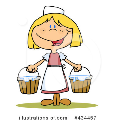 Milk Maid Clipart #434457 by Hit Toon