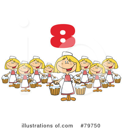 Royalty-Free (RF) Twelve Days Of Christmas Clipart Illustration by Hit Toon - Stock Sample #79750