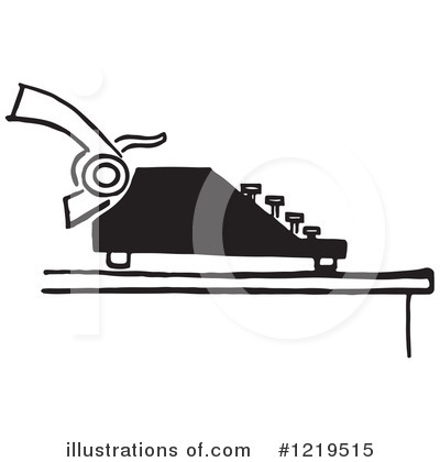 Royalty-Free (RF) Typewriter Clipart Illustration by Picsburg - Stock Sample #1219515