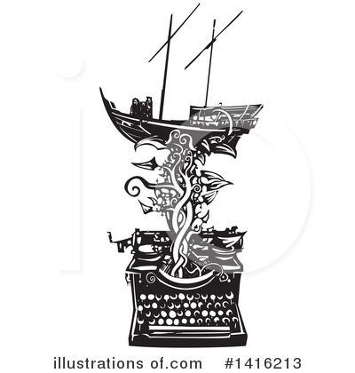 Royalty-Free (RF) Typewriter Clipart Illustration by xunantunich - Stock Sample #1416213