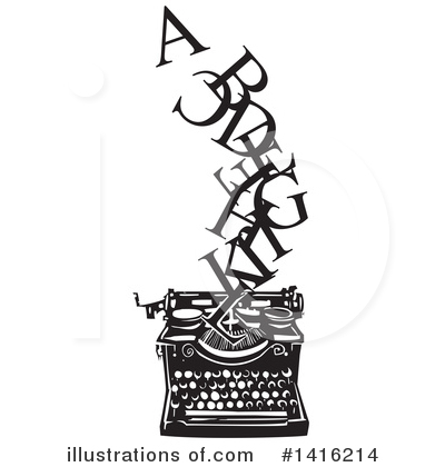 Royalty-Free (RF) Typewriter Clipart Illustration by xunantunich - Stock Sample #1416214