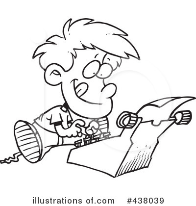 Royalty-Free (RF) Typewriter Clipart Illustration by toonaday - Stock Sample #438039